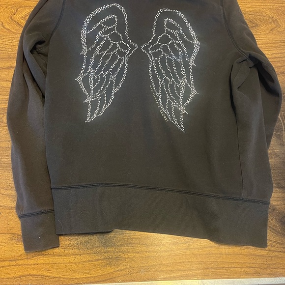 Victoria's Secret Black Sweater with Silver Angel Wings - Picture 1 of 4